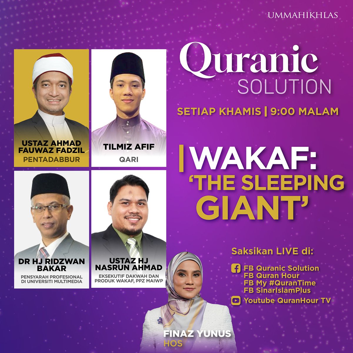 myqurantime's tweet photo. Ikuti kupasan dan hujah-hujah penuh bersama para panel, Khamis ini di semua platform Quranic Solution.
Facebook: https://t.co/j1HOdYjHlD
Youtube: https://t.co/WzZxZCoOlM
#QuranicSolution
#BongkarFormulaAlQuran https://t.co/lzVXEvrE24