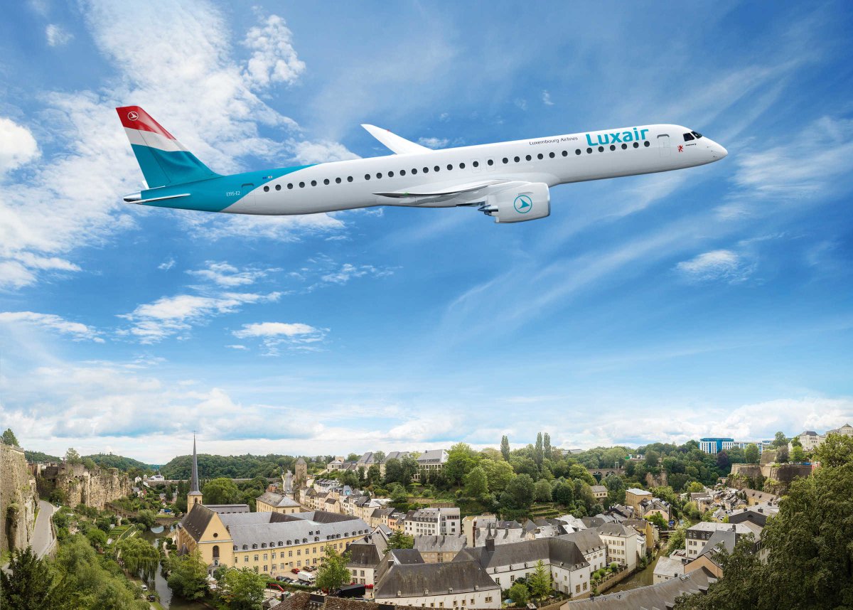 LuxairAirlines's tweet photo. We are pleased to announce the order for four Embraer E195-E2s and the secure delivery position for five additional aircraft, with conversion rights to E190-E2. 
The first aircraft delivery is scheduled for Q4 2025, enhancing our network flexibility and passenger experience. https://t.co/QROonzTs8F