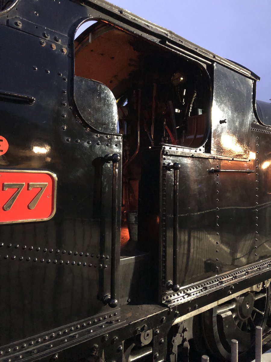 liftermac's tweet photo. A couple of poor quality snaps as I was lucky (and early enough) to see the first match go in the firebox and start bringing 4277 Hercules back to life after her evening slumbers @DartmouthRR this morning. All aboard! https://t.co/LQLlSYgi59