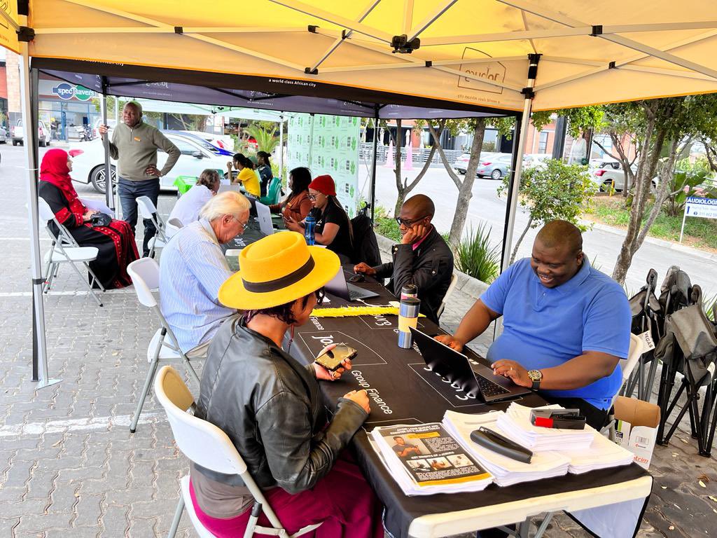 JoburgFinance's tweet photo. We are on our 3rd day in Region C visiting All Saint’s Shopping centre for @CityofJoburgZA services.
We are assisting residents to register for pensioner rebates and e-Joburg portal. ^KS
#JoburgServices #PensionerRebates #RegistrationDrive #JoburgCares https://t.co/YeFO1vioV5