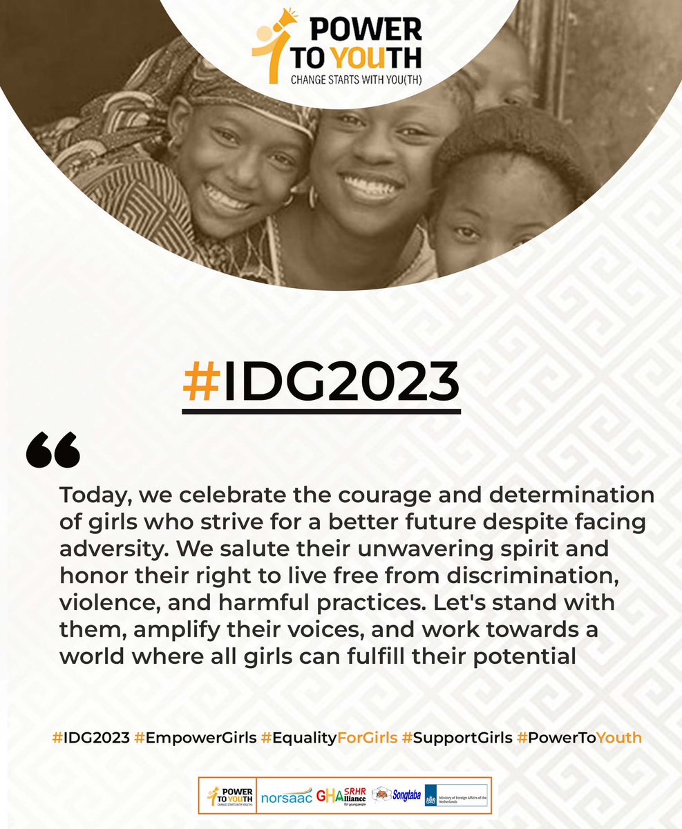 Today, we celebrate the courage and determination of girls who strive for a better future despite facing adversity.
#IDG2023 #EmpowerGirls #EqualityForGirls #SupportGirls #PowerToYouth