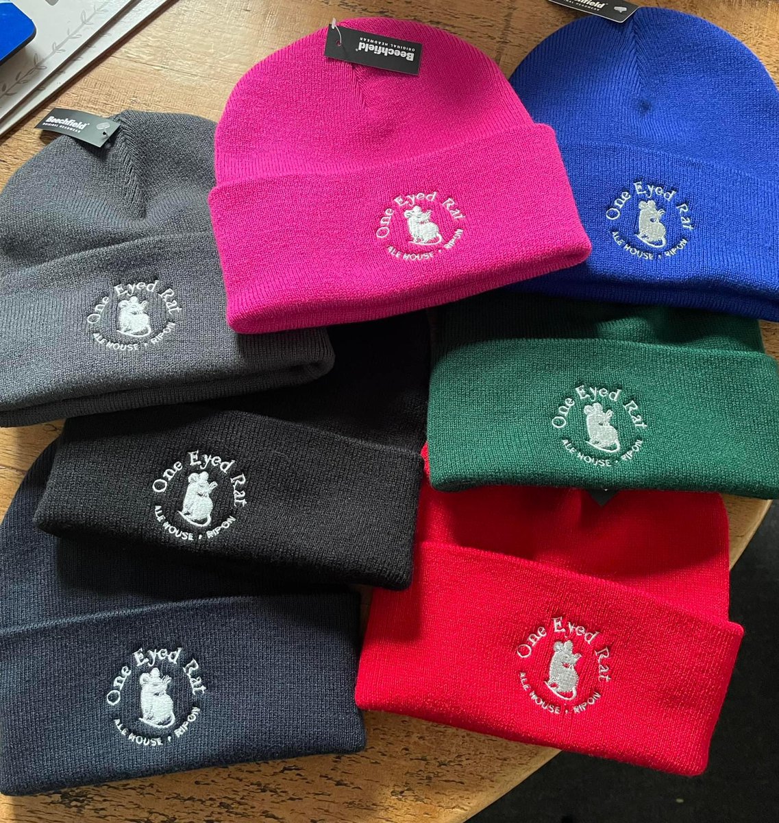 New stock of cosy beanies landed just in time for the change in temperatures. Get yours now from the bar- £10