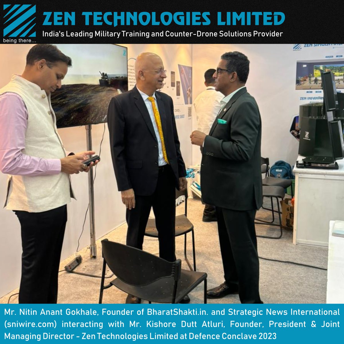 ZenTechnologies's tweet image. Grateful to all the esteemed delegates and organizers @BharatShaktiBSI  for a successful conclusion of Defence Conclave 2023! 🌐🤝 
#BeingThere #DefenceConclave2023 #Innovation