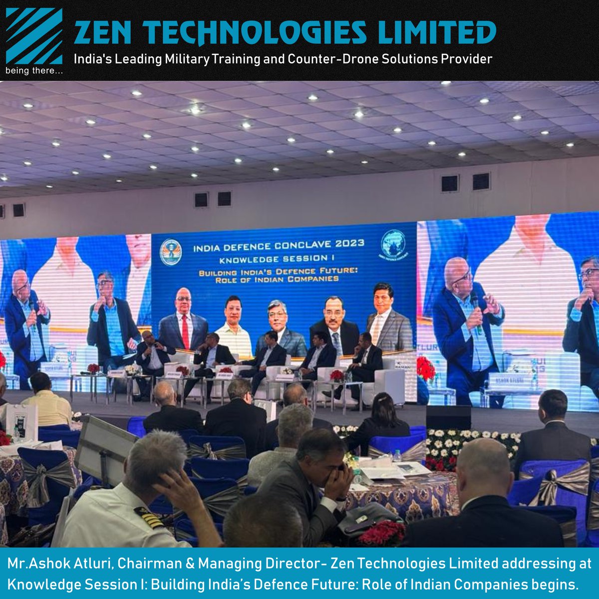 ZenTechnologies's tweet image. Grateful to all the esteemed delegates and organizers @BharatShaktiBSI  for a successful conclusion of Defence Conclave 2023! 🌐🤝 
#BeingThere #DefenceConclave2023 #Innovation