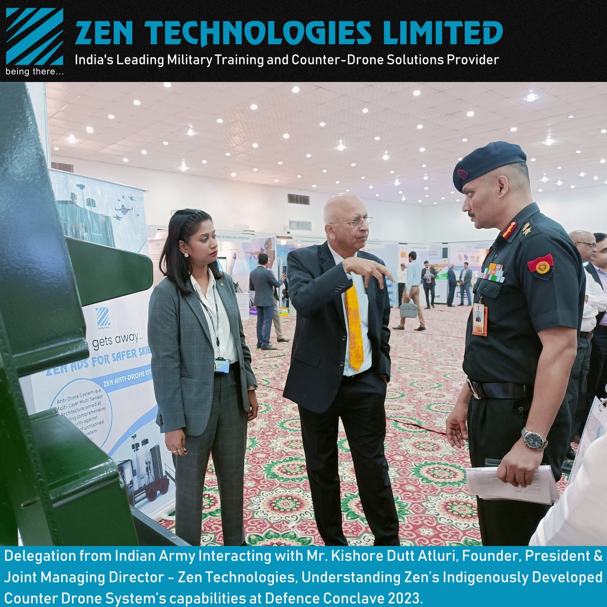 ZenTechnologies's tweet image. Grateful to all the esteemed delegates and organizers @BharatShaktiBSI  for a successful conclusion of Defence Conclave 2023! 🌐🤝 
#BeingThere #DefenceConclave2023 #Innovation
