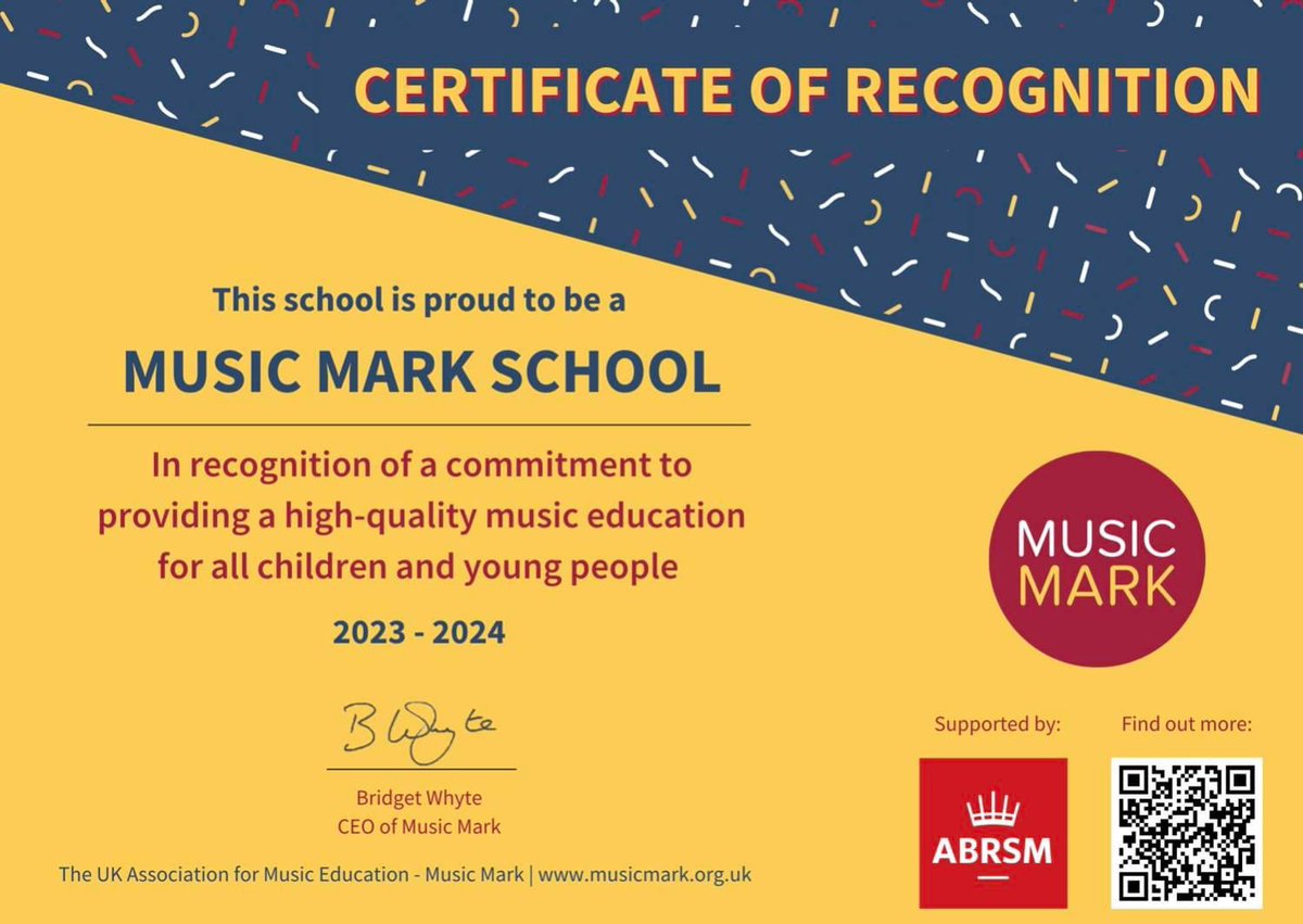 🎉#TeamWarwick has received recognition for our commitment to high-quality music education. This achievement is a result of our dedicated and talented staff, and students alongside the support of the Lion Learning Pathways. 🎶 
#Music #LionLearningPathways #YourChildOurPriority