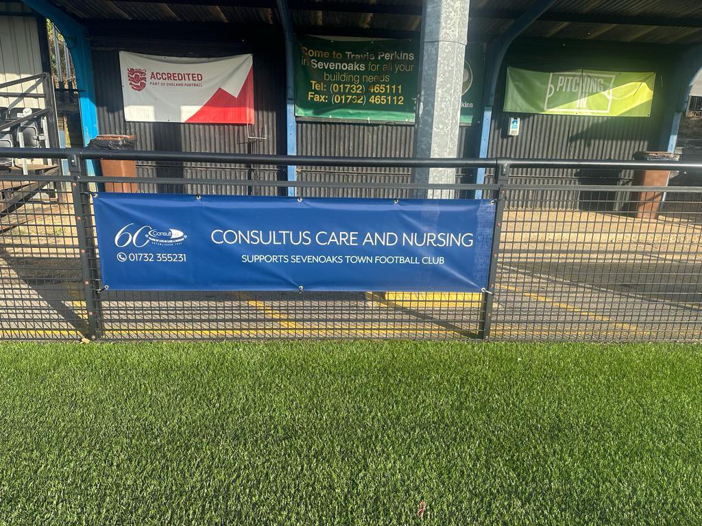 Sevenoaks Town FC (@sevenoakstownfc) on Twitter photo Thank you to <a href="/ConsultusCare/">Consultus Care</a> for sponsoring our Sevenoaks Town U15 <a href="/KentYouthLeague/">KentYouthLeague</a> side 👕
Banner is looking good at our <a href="/Bourne_Sport/">Bourne Sport</a> Stadium as well 🙌
🔵⚫️ | #Sevenoaks #STFC Thank you to <a href="/ConsultusCare/">Consultus Care</a> for sponsoring our Sevenoaks Town U15 <a href="/KentYouthLeague/">KentYouthLeague</a> side 👕
Banner is looking good at our <a href="/Bourne_Sport/">Bourne Sport</a> Stadium as well 🙌
🔵⚫️ | #Sevenoaks #STFC