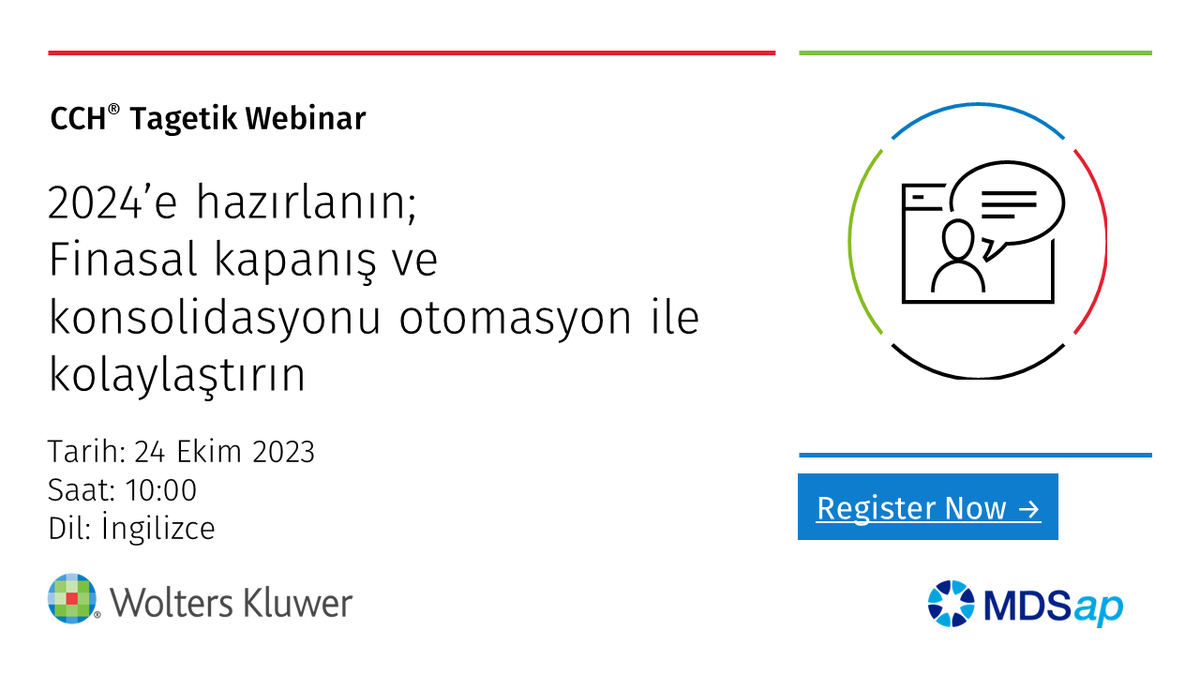 İş ortağımız Wolters Kluwer'in Tagetik Finansal Kapanış ve Konsolidasyon webinarına davetlisiniz
Tarih:24 Ekim Salı
Saat:10:00
wolterskluwer.com/en/events/10-2…