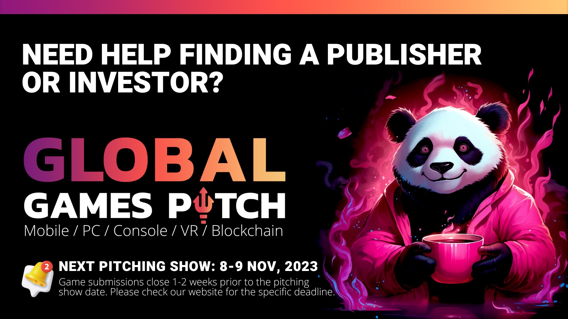 Global Games Pitch - Autumn Edition 2023 (Online) - Events For Gamers