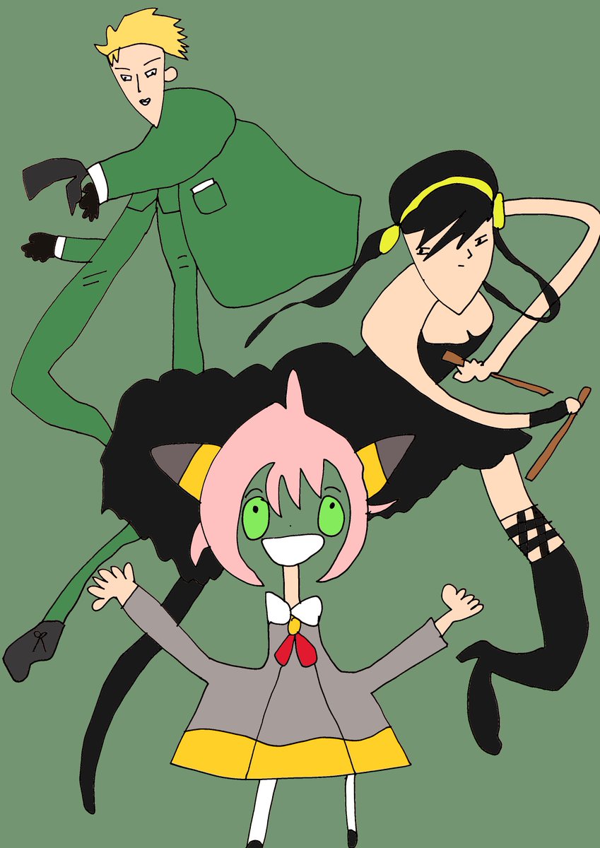 oekaki_jyotatsu's tweet photo. 【SPY×FAMILY】

アーニャの輪郭を描き忘れ、3期の初回も見逃しました…！

夫『秒で一家捕獲』

#スパイファミリー https://t.co/GlDXAw6ho1
