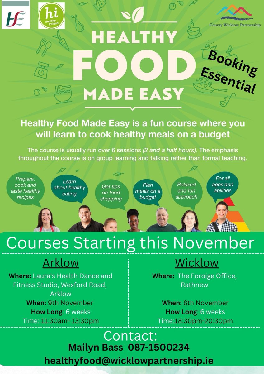 County Wicklow Partnership (@wicklowpship) on Twitter photo New Cooking courses starting this November
Booking Essential. email healthyfood@wicklowpartnership.ie for more info and to register your place New Cooking courses starting this November
Booking Essential. email healthyfood@wicklowpartnership.ie for more info and to register your place