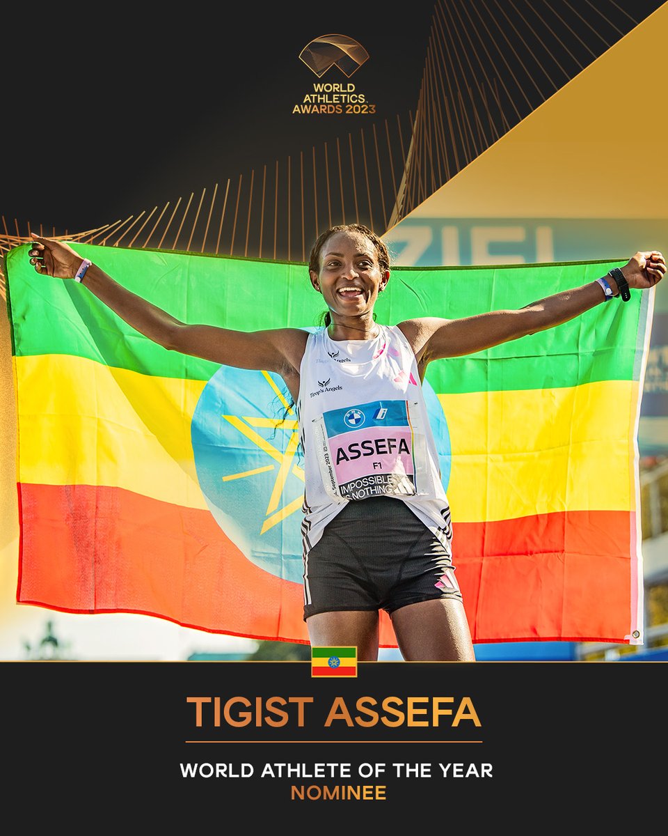 Female Athlete of the Year nominee ✨ Retweet to vote for Tigist Assefa 🇪🇹 in the #AthleticsAwards.
