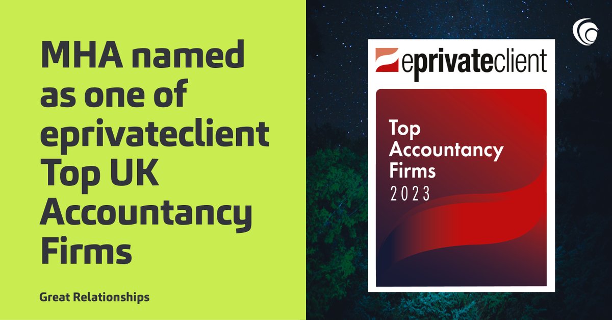 We’re delighted to be named as one of the 2023 @eprivateclient Top #Accountancy Firms in the UK.

The eprivateclient rankings is an annual listing of the best UK #tax #advisory firms.

Read more here: ow.ly/AHIV50PVrwH

#privateclienttax #corporatetax