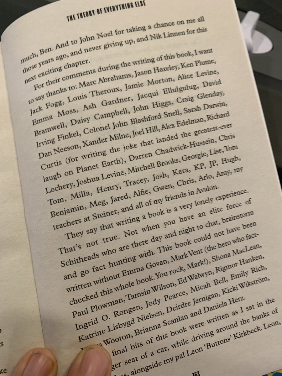 At least I made it to the paperback acknowledgements.