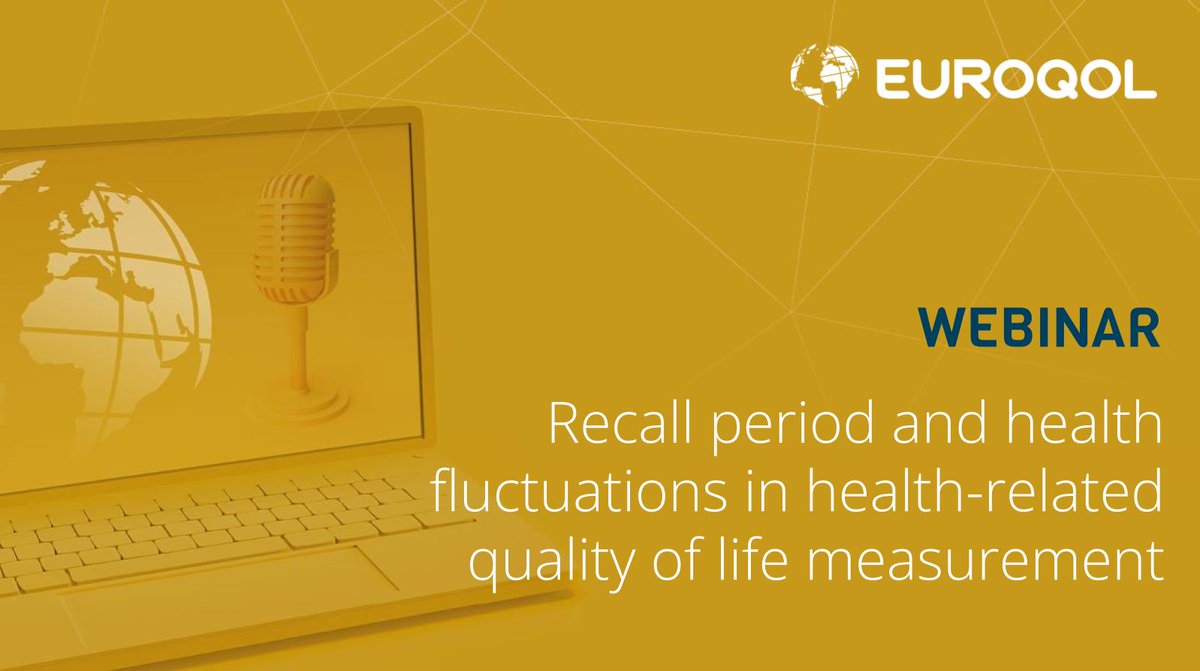 Just 1 week to go until our webinar with Dr. <a href="/TessaPeasgood/">Tessa Peasgood</a>, Dr. <a href="/SabinaSanghera/">Sabina Sanghera</a>, Dr <a href="/Bernhard_DZNE/">Bernhard Michalowsky</a> and Dr. Ai Ping Chua.

They will discuss recall period &amp; health fluctuations in health-related QOL measurement.

🗓️18 Oct 2023, 12:00 CEST
🔗Register: bit.ly/45i10Ew