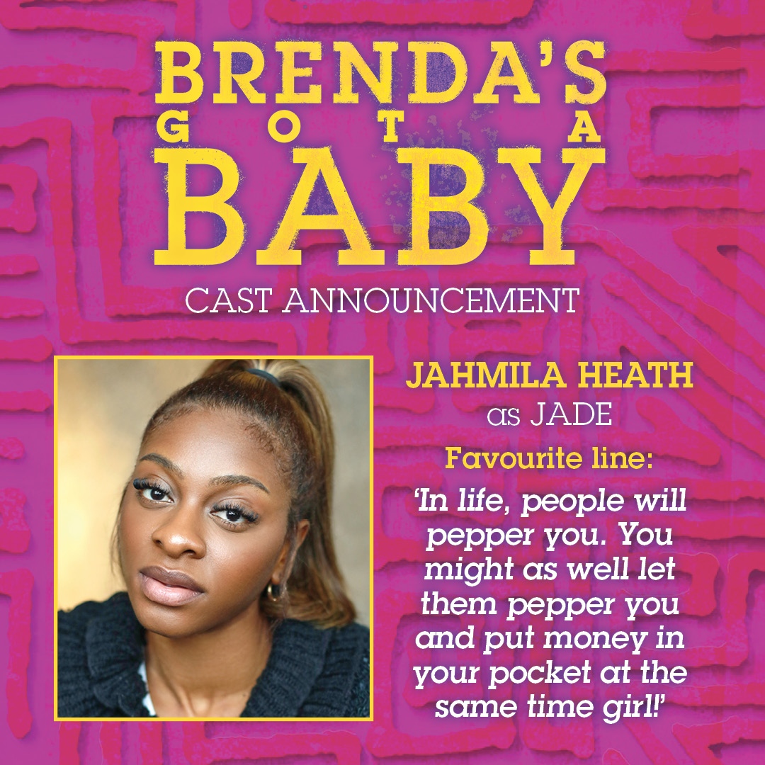 Introducing Jahmila Heath as Jade in Brenda's Got a Baby.

31 Oct - 2 Dec 2023, New Diorama Theatre 

Ticket link below 🎟️ 👇
newdiorama.com/whats-on/brend…
