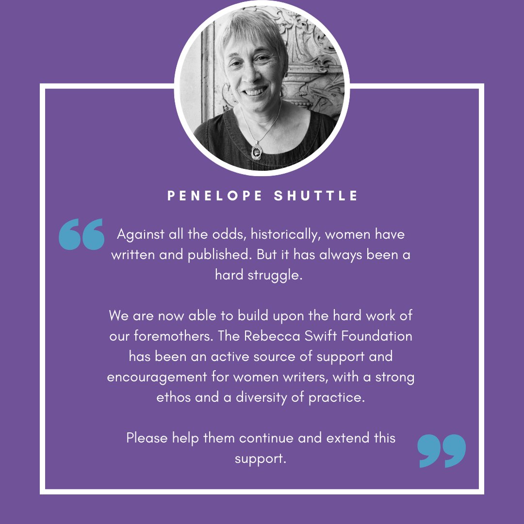 “The RSF has been an active source of support and encouragement for women writers, with a strong ethos and a diversity of practice. Please help them continue and extend this support.' - @penelopeshuttle , judge for the 2022 Women Poets’ Prize. justgiving.com/campaign/rebec…