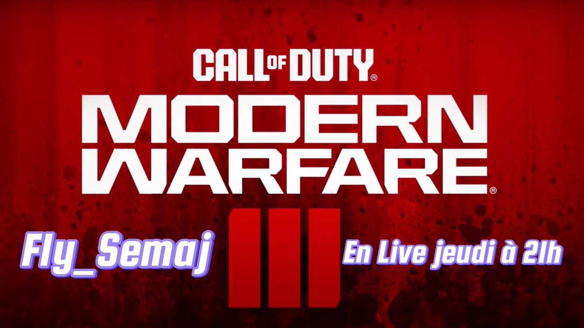 Fly_SemajTV's tweet image. Les amis !! 

Je serais en live ce jeudi sur Twitch afin de découvrir le fameux MW3 !!!

Soyez présent pour donner de la force !!!
#betamw3 #callof #CallofDuty #CODNext #MW3 #resurgence #stream #streamer #twitch #twitchclips #twitchfr #twitchstream #twitchstreamer #Warzone