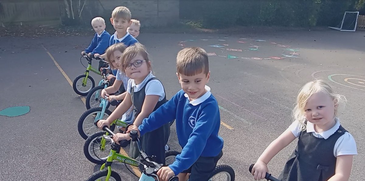 Many thanks Sevenoaks School for lending us a class set of balance bikes to improve our balance and hand-eye co-ordination. We will all be whizzing around the playground before you know it, on a pathway to becoming the next Lizzie Deignan or Tom Pidcock.