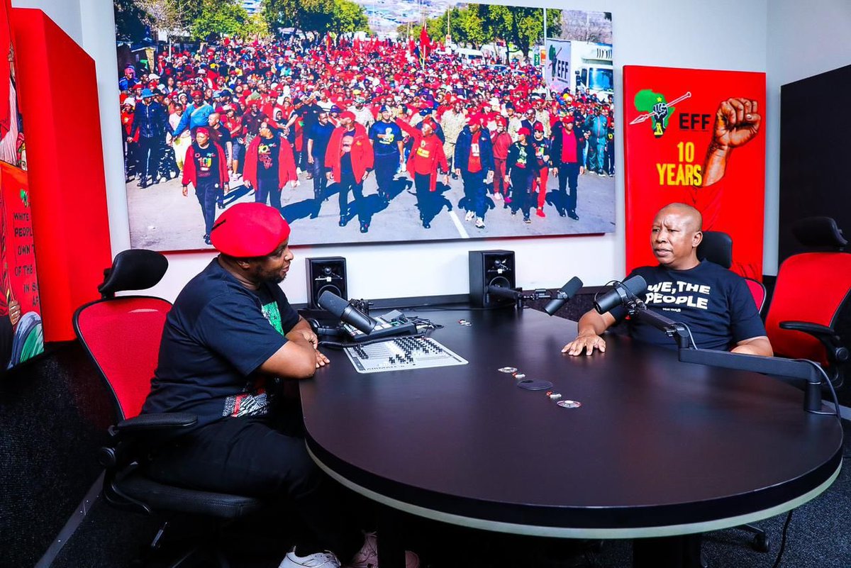 ♦️In Pictures♦️

The EFF President and Commander In Chief @Julius_S_Malema and Deputy President @FloydShivambu at the handing over of the EFF Podcast Studio at Winnie Madikizela Mandela House, Johannesburg. 

The first episode of the EFF Podcast Will Premiere on the EFF YouTube
