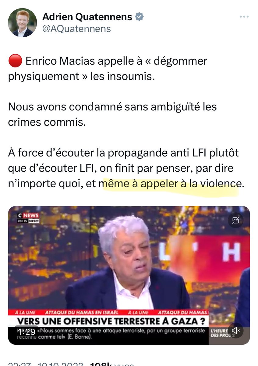 julienbahloul's tweet photo. Tu 

As

Giflé

Ta 

Femme. 

Et tu oses nous parler de violence ?

Aucune leçon à recevoir de toi @AQuatennens. Va embrasser Medine. https://t.co/tP5LvZYBd9