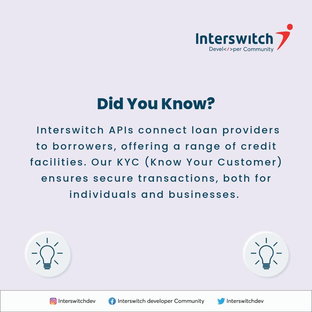 InterswitchDev's tweet image. Now you know! So check out our APIs and use them today.
#APIs
#interswitch
#Interswitchdeveloper
#interswitchdevelopercommunity
#developercommunity
