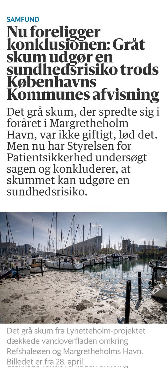 Et debatindlæg om mere fakta i debatten om Lynetteholm. Skrevet af Ingvar Sejr, udviklingdirektør i By&Havn. Sidste år løj han i medierne om, at skummet i Margretheholm Havn var helt ufarligt. Kort efter udstedte Styrelsen for patientsikkerhed badeforbud sn.dk/gentofte-kommu…