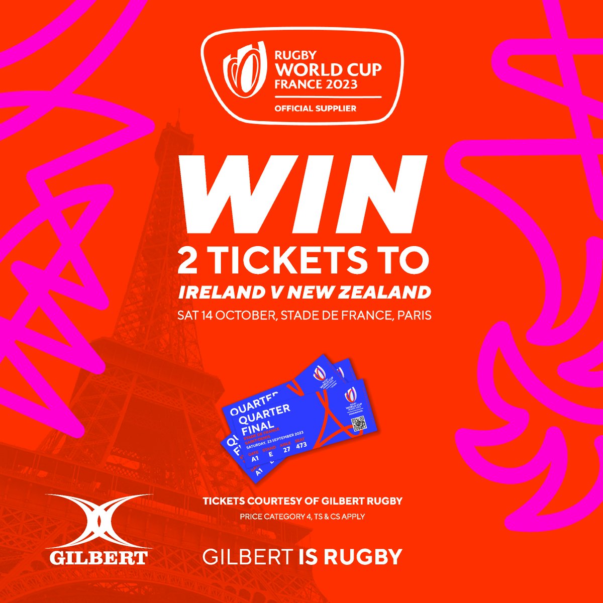 IrishRugby's tweet photo. Win Tickets to #RWC2023 courtesy of @GILBERT_RUGBY 

Competition closes at 4pm today, October 11th.

Enter: https://t.co/3aduMMpHkp https://t.co/741oGhWksy