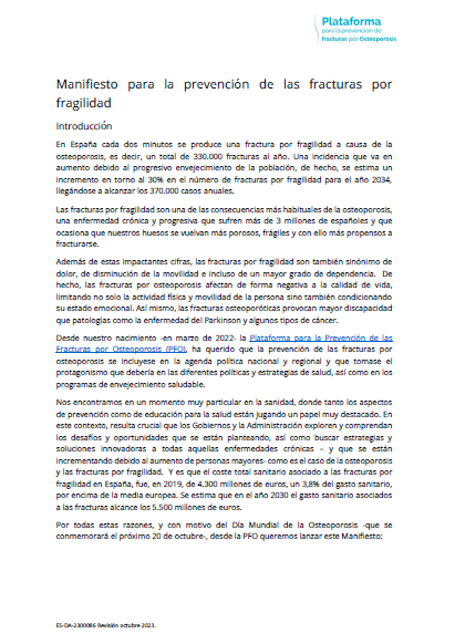 Sociedad_SEMI's tweet photo. 📢📄🔴"Manifiesto para la prevención de #fracturas por #fragilidad" 🦴 | Desde @Sociedad_SEMI y desde nuestro @GtoSemi apoyamos este manifiesto de la Plataforma para la Prevención de Fracturas por Osteoporosis, de la que formamos parte, de cara al #DíaMundialOsteoporosis (20 octubre): 🔗https://t.co/BWZdTnyWAo
#SEMITuit #MedicinaInterna
#WorldOsteoporosisDay