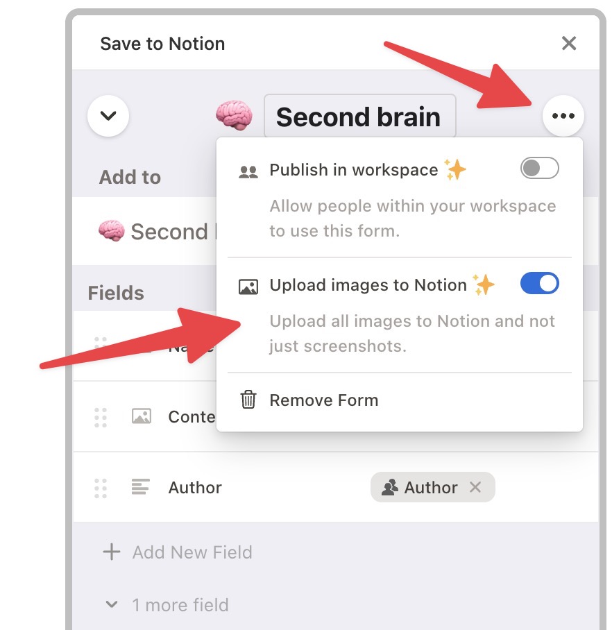 Save To Notion Extension tweet media