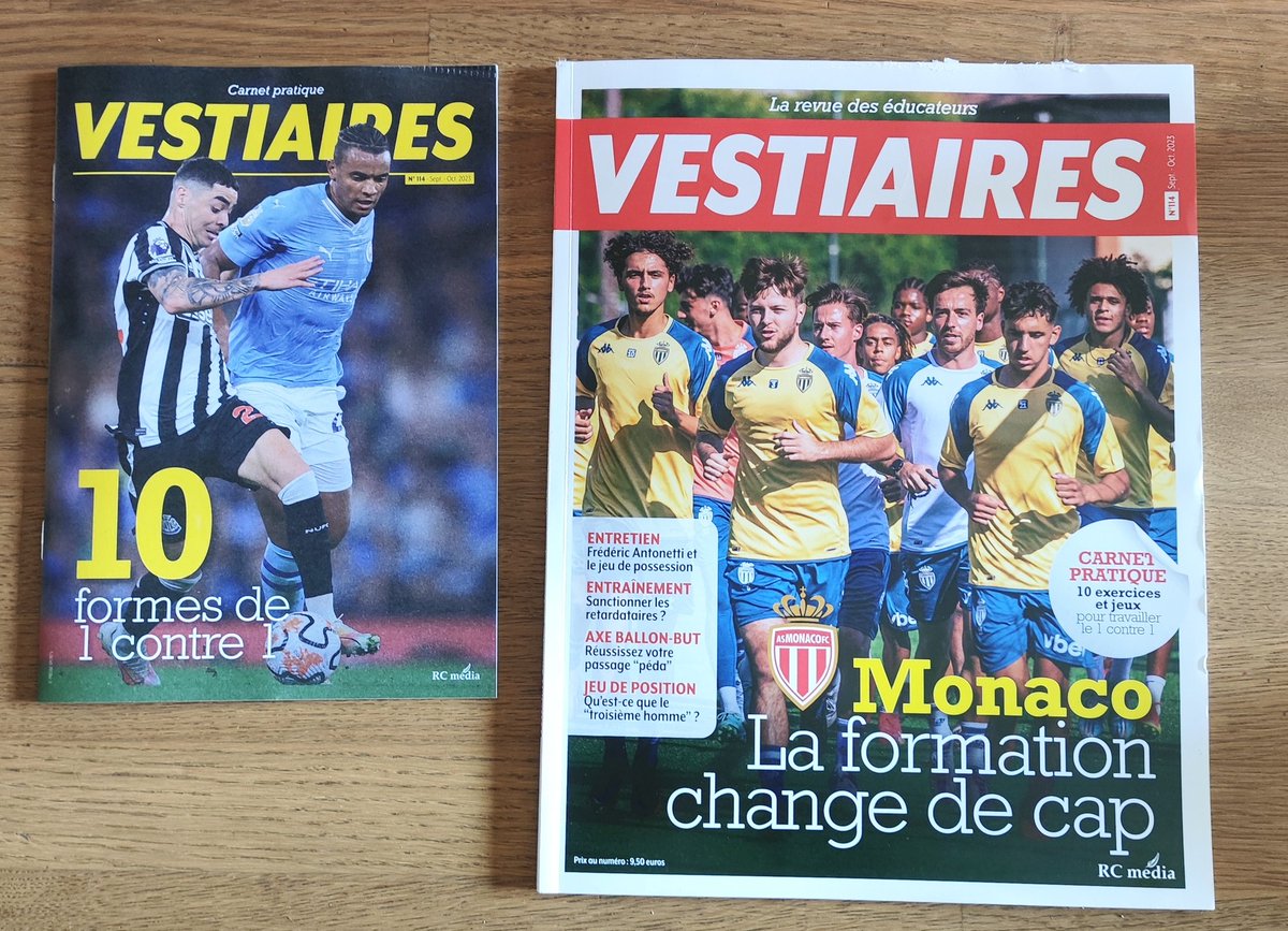 🤝🏼 Bien reçu le dernier numéro de @VestiairesMag avec un top sommaire : entretien avec Fred Antonetti, dossier sur la formation à Monaco, focus sur le jeu de position et tellement d'autres choses très utiles aux éducateurs