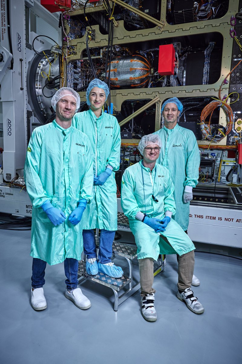 eumetsat's tweet photo. An exciting milestone for the #MTG mission! 👏
MTG-S1, our first operational sounding satellite in a geostationary orbit, was successfully assembled by @OHB_SE and aced all tests!
Next up: testing under simulated space conditions 🚀
Read more here: https://t.co/3xfmp4oAYS https://t.co/g6ZpGIBQYh