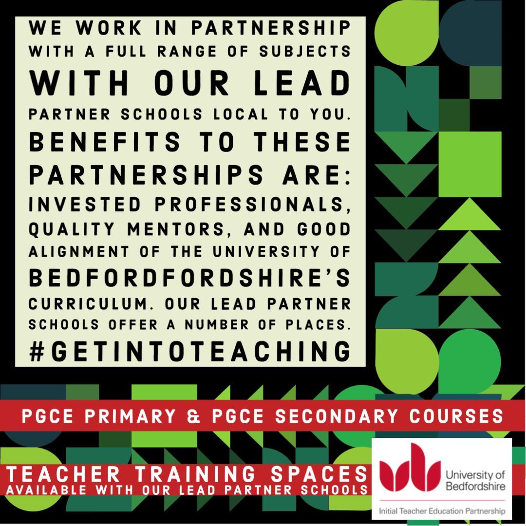 uniofbeds_Teach's tweet photo. Join us, we are looking forward to training new student teachers for academic year 2024-2025 @UoB_TE @KDM_DramaWizard @englishspecial @UoB_Science @JonathanGunn69 #teaching #getintoteaching #ITE #secondary #Traintoteach #bedford #luton #miltonkeynes #graduates #PGCE #Northanmpton https://t.co/4q2xqlps2r