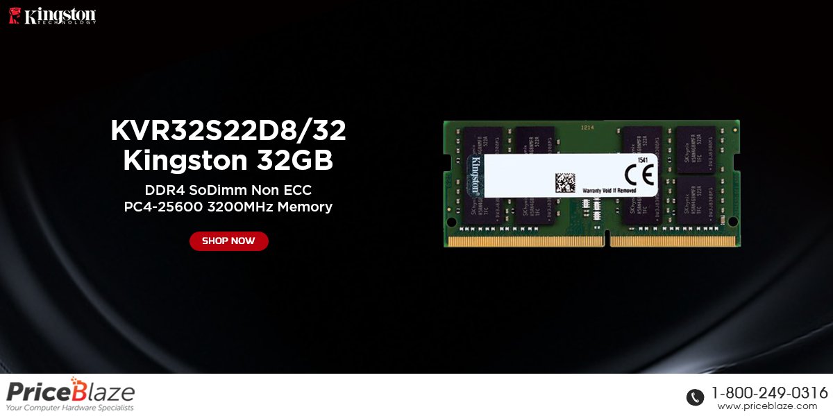 Buy KVR32S22D8/32 Kingston 32GB DDR4 SoDimm PC4-25600 Memory

For placing an order online visit: shorturl.at/owAH1 or call us at (800) 249-0316

Get more #Discounts visit: bit.ly/3bnnNmi

#Kingston #32GBRAM #KingstonMemory @Kingston #DDR4Memory #LaptopMemory