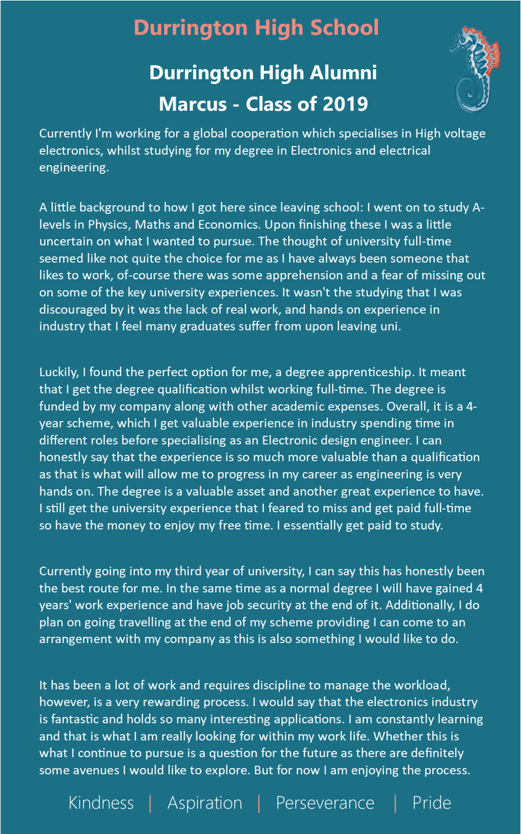 DurringtonHigh's tweet image. Durrington High Alumni

Marcus left DHS in the summer of 2019 and it is great to hear what he has achieved in the past four years.

#ProspectiveParents #DHStransition #DHSAlumni #proudofDHS