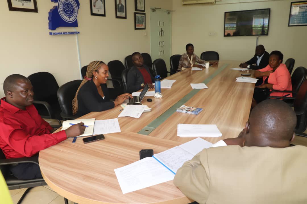 aidscommission's tweet photo. Uganda National Cultural Centre team is meeting UAC team to strengthen collaboration and to express commitment to participate in the roll out of the national campaign events,  including the National HIV and AIDS Symposium and Philly Lutaya Commemoration.

#EndAIDS2030Ug https://t.co/0y8vgXLfwy