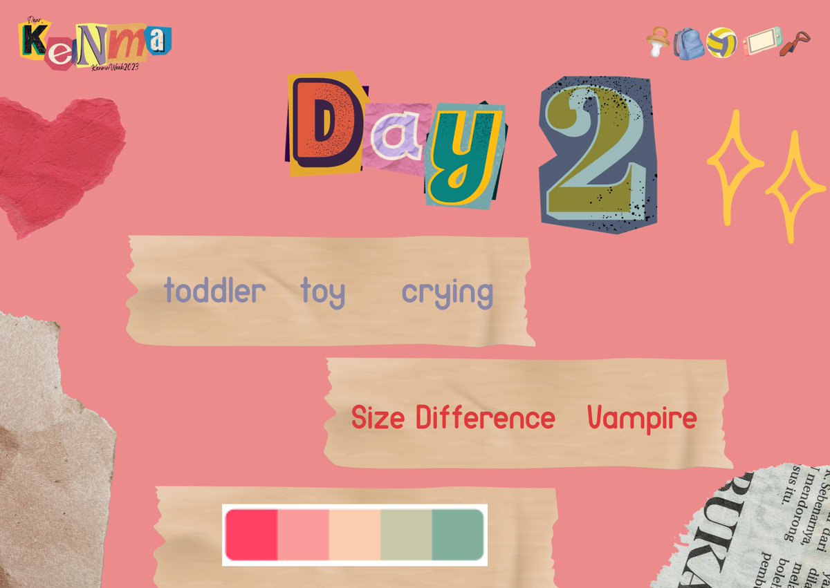 Hello Bros!! 

Here are the prompts for Day 2 #KenmaWeek2023 #NSFWknm2023

You can use and mix&amp;match the given prompts as you see fit. Feel free to tag/mention us to your entries, with our proper hashtag and tags!