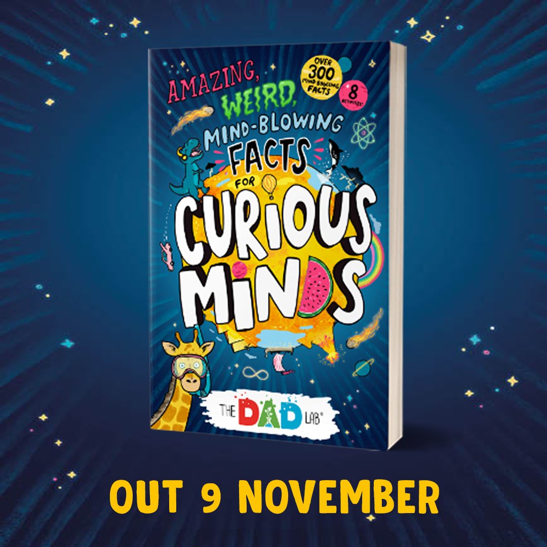 Dive into a world of wonder with curious facts from my new book! Comment below, which fact surprised you the most! There are over 300 fun and educational facts awaiting inside the book. Pre-orders are now OPEN! geni.us/the_dad_lab #scienceforkids #AmazingFacts