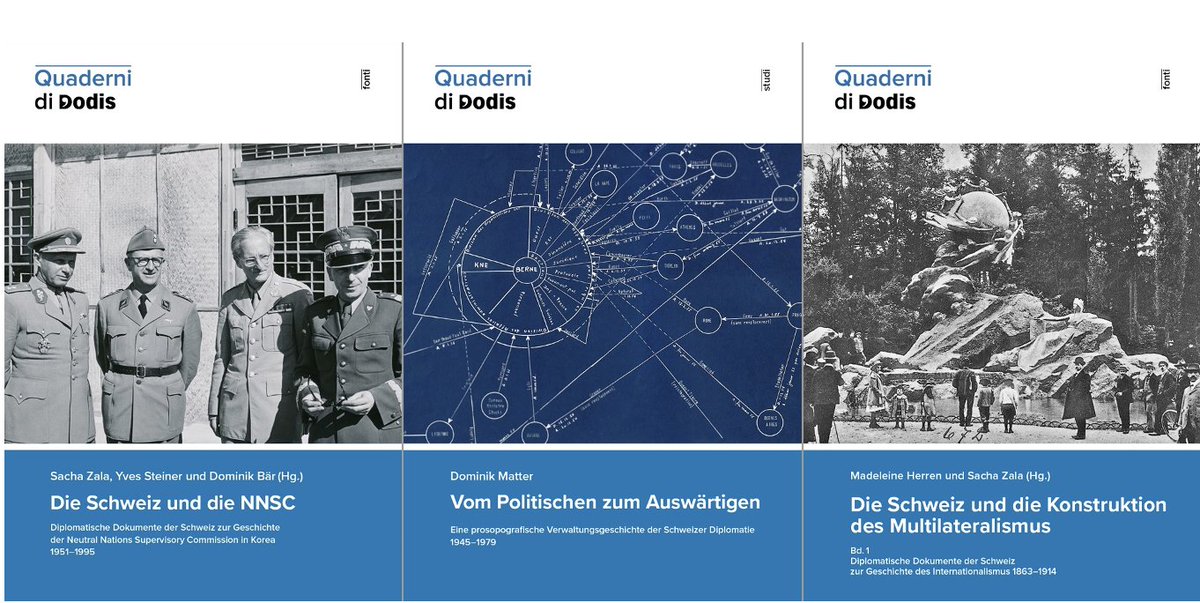 Grad 3 neue Quaderni sind erschienen: Die Schweiz und die NNSC (dodis.ch/W30621), Vom Politischen zum Auswärtigen (dodis.ch/W30622, @DominikMatter) &amp; Geschichte des Internationalismus (dodis.ch/W30606, <a href="/HerrenOesch/">Madeleine Herren-Oesch</a>) 🥳<a href="/SwissAmbSeoul/">Embassy of Switzerland in 🇰🇷 (Archived)</a> <a href="/SwissEmbSweden/">Swiss Embassy in Stockholm</a> #histCH