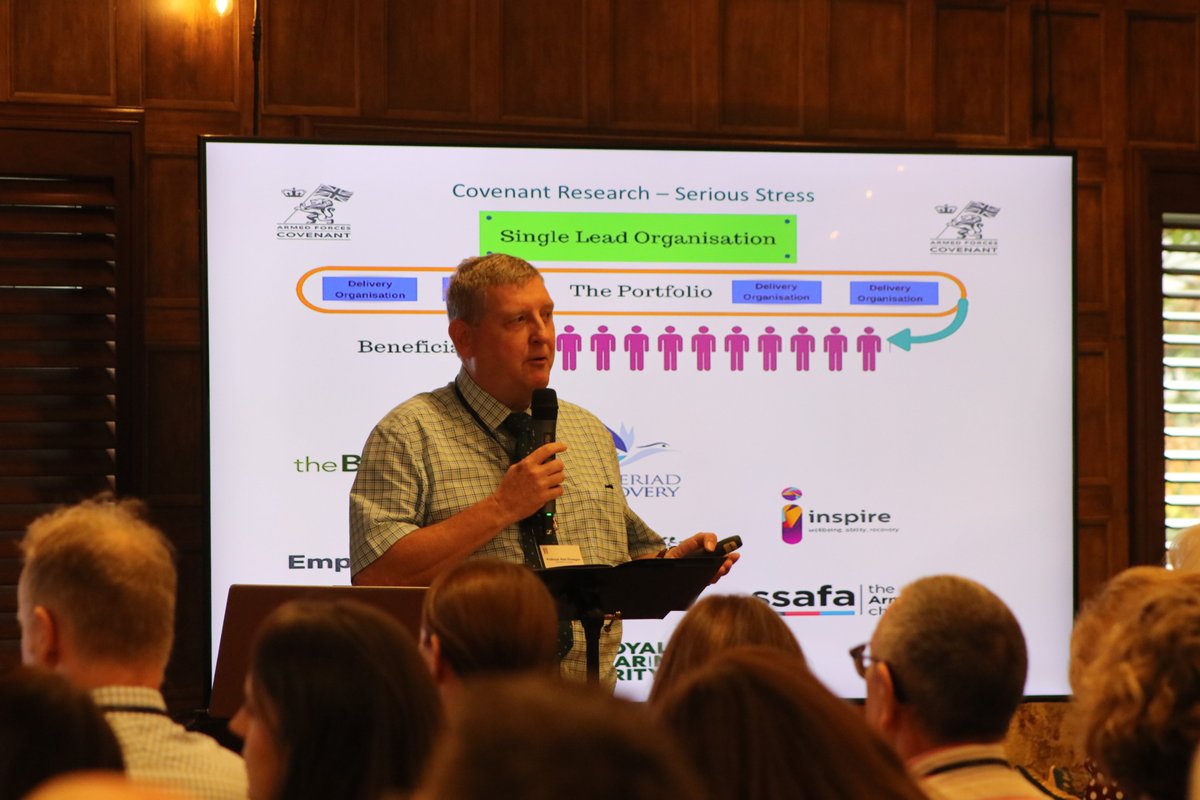 Pleased to have Professor <a href="/afinneganchest1/">AlanFinnegan</a> share the findings today, of the One Is Too Many evaluation report, produced by <a href="/uochester/">University of Chester</a> 

You can read the evaluation on our website here: 
covenantfund.org.uk/resources/one-…

#OneIsTooMany #VeteranSuicide