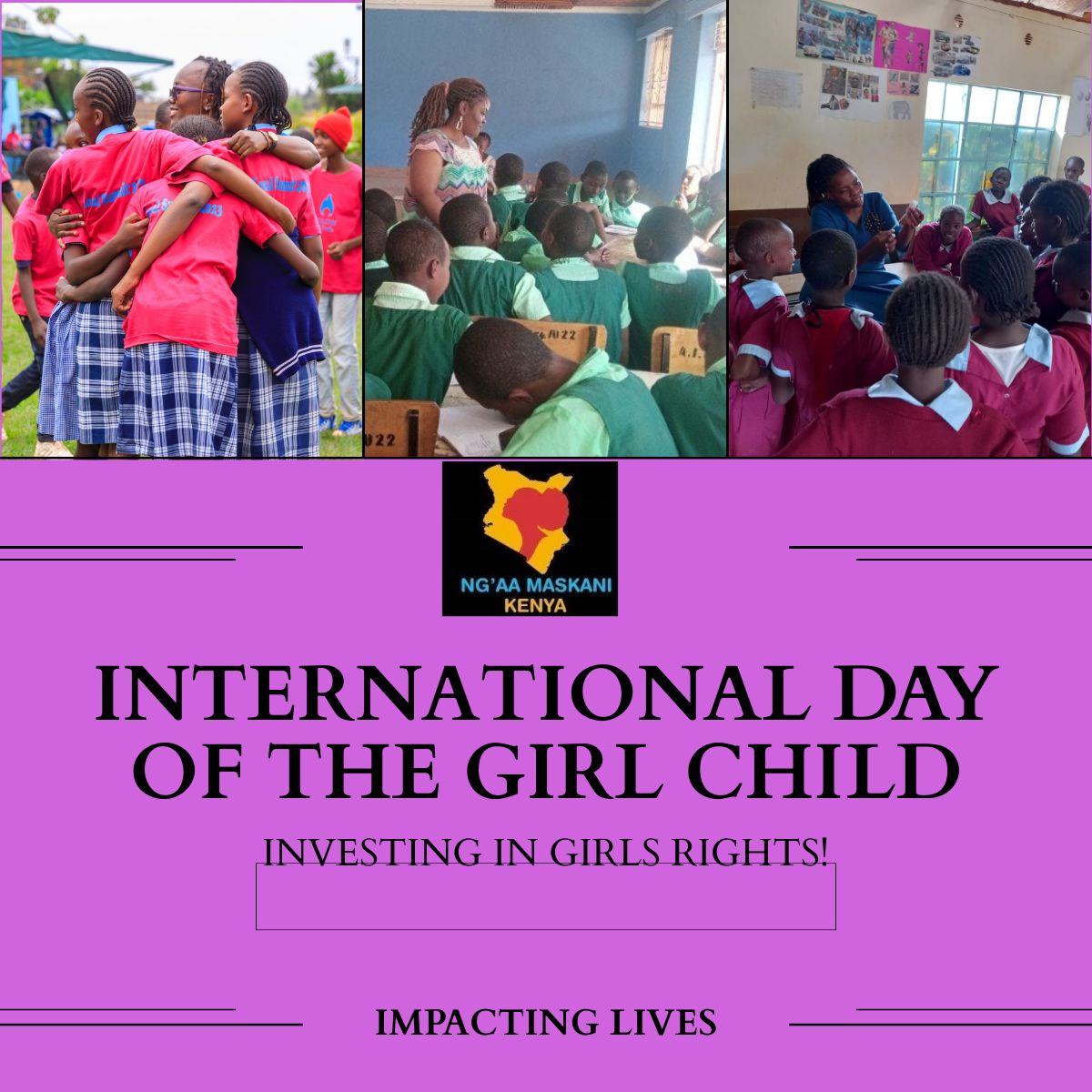 Let's join our efforts in Investing in Girls Rights on this #InternationalDayOfTheGirl 

Every girl deserves equal chances and opportunities to thrive and become better versions of themselves!
#InvestInGirls
#IDG2023 
#GirlsRightsNow