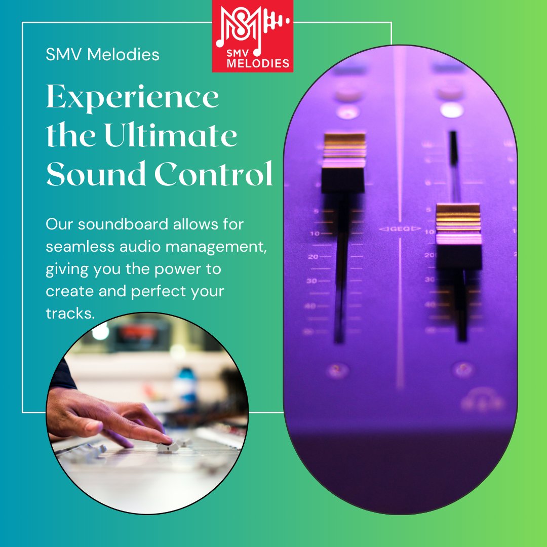 smvmelodies's tweet photo. Experience the Ultimate Sound Control . . Our soundboard allows for seamless audio management, giving you the power to create and perfect your tracks.
π₯π΅πππΏππππΆππ
πππΆβ¨ #MusicProducerLife #BehindTheSoundboard #MusicMagic
#MusicStudioVibes #creativityflowing https://t.co/AafAwEsJ5H