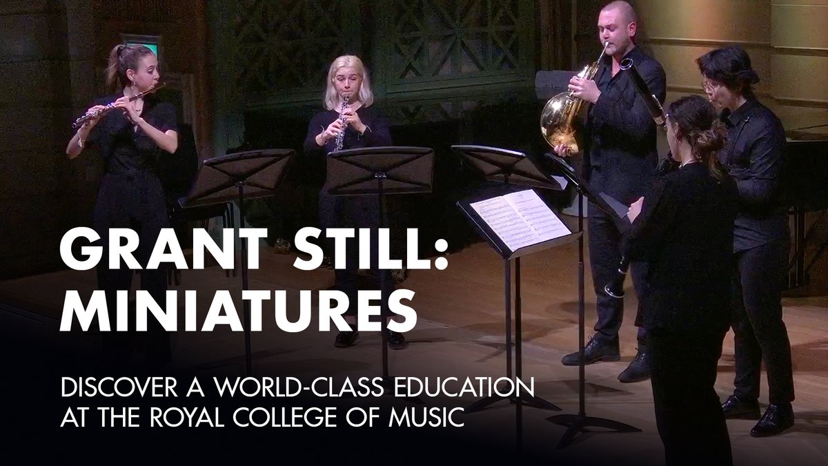 William Grant Still was a leading figure of American classical music during the 1900s. His first symphony is well known, but have you heard his Miniatures? Watch RCM musicians performing the piece: bit.ly/3M0SIKb #BlackHistoryMonth