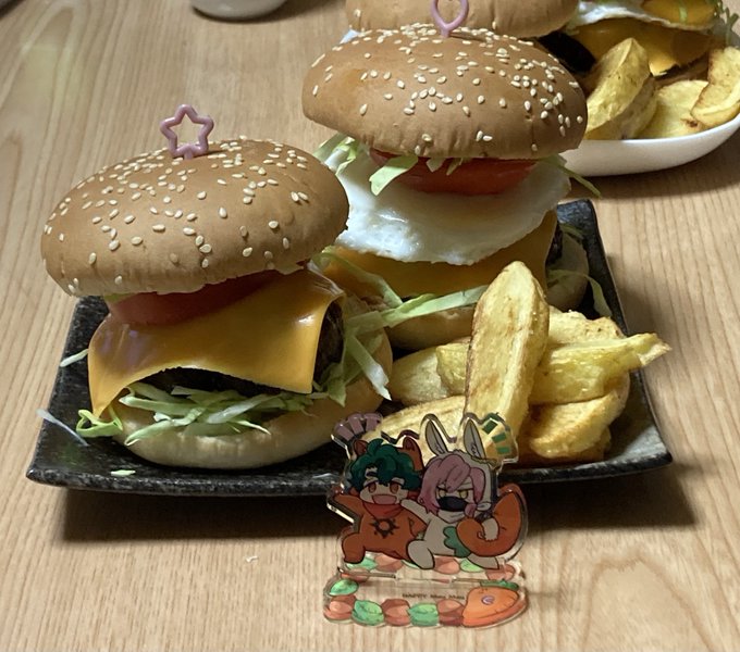 「ハンバーガー」のTwitter画像/イラスト(新着))