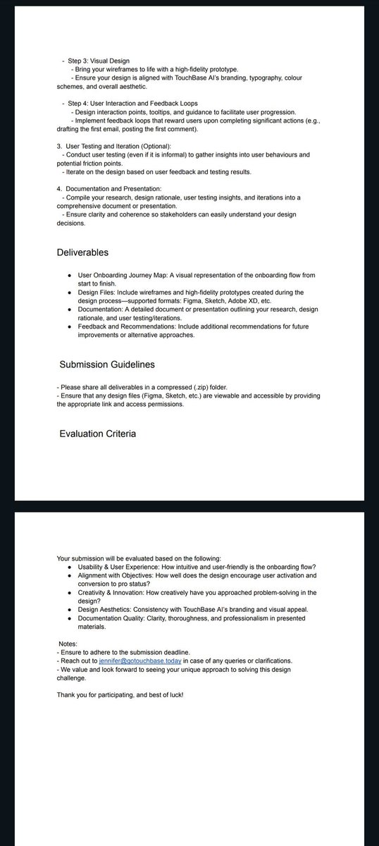 Dear Touchbase AI, this is supposed to be the test assignment for your internship position?

As a community, we owe it to ourselves to lookout for newbies in the space, and for that reason I feel the need to call you out for this unethical behavior.

A shocked applicant forwarded