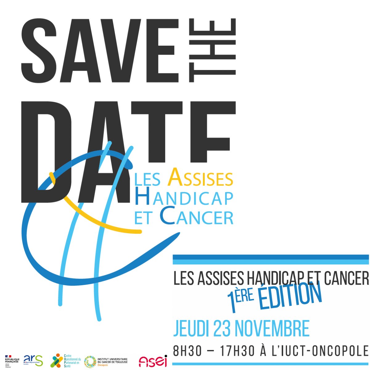A vos agendas !
Les Assises Handicap et Cancer de <a href="/IUCTOncopole/">IUCT Oncopole</a> &amp; <a href="/ASEI_asso/">A.S.E.I</a> : 1ère édition c’est le 23 novembre 2023 !
Retrouvez toutes les informations et les liens pour vous inscrire sur la plateforme du Partenariat en Santé 👇
partenariat-en-sante.org/evenements/les…
