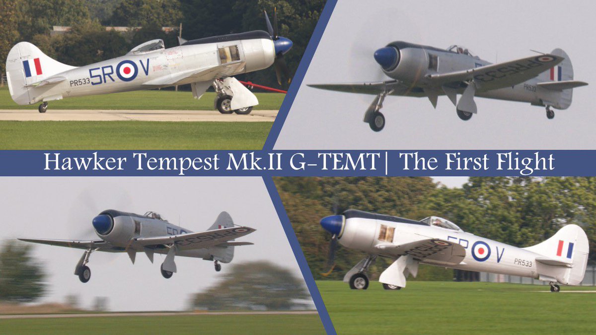 av_highlights's tweet photo. 🚨 NEW VIDEO ALERT! 🚨 

SHE FLIES! 

Hawker Tempest Mk.II, G-TEMT, flew yesterday for the first time and becomes the only airworthy example of its type in the world for more than 50 years!

Click the link below to watch!

Link - https://t.co/Rg3eROWZQh https://t.co/vCu6PHvxvq