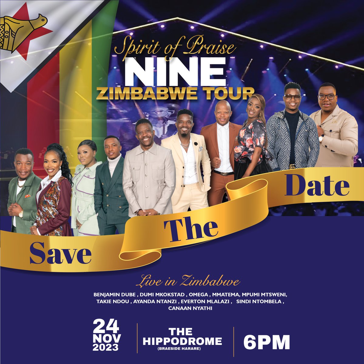 Spirit Of Praise is coming to Zimbabwe for the very 1st time on 24 November! 🙌🙌👏👏😎😎