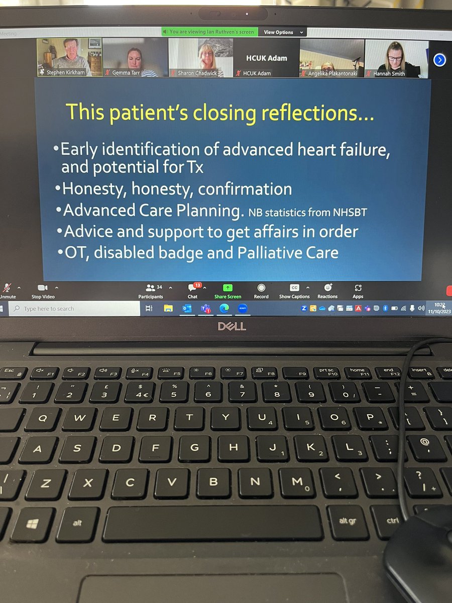 An insightful day attending the #Cardioeol conference virtually <a href="/HCUK_Clare/">HCUK Clare 💙</a>. It is so important that we as Specialists in Heart Failure think about palliative care early and not just consider it as a part of “death and dying” #Heartfailure <a href="/LincsHFteam/">Lincolnshire Heart Failure Team</a>