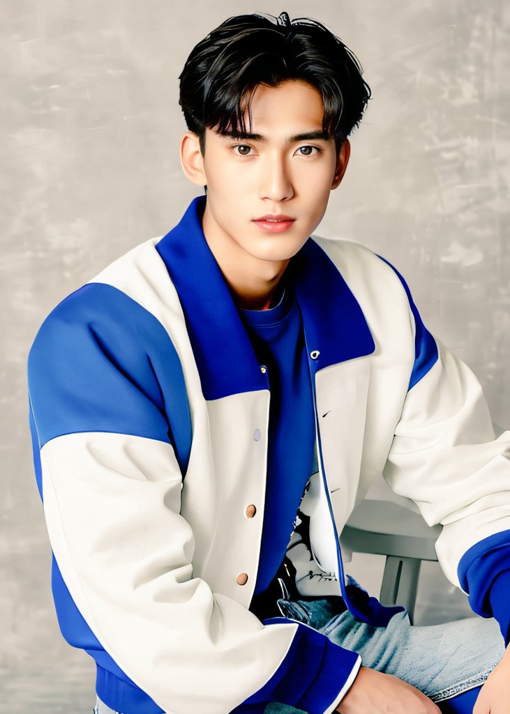 walkwithJaFirst's tweet image. First Chalongrat's (@firstfh5) AI 90's Yearbook